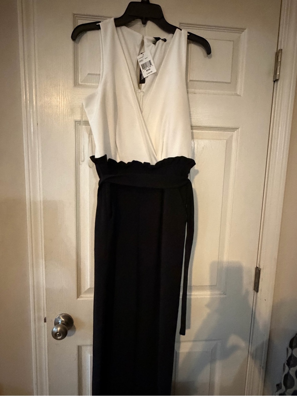 jcpenney Cream Sleeveless Wrap Jumpsuit